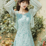 Women's cottagecore Dress Vintage Floral Summer Dress