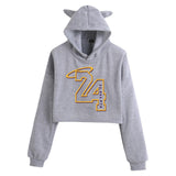 In Memory of Kobe Hoodie Kobe Peripheral Printing Casual Women Navel-Exposed Cat Ear Sweater