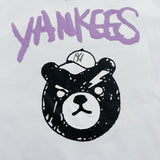 Yankees Summer Men's and Women's round Neck Pullover Short Sleeve Half Sleeve