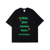 Man Summer T Shirt Artistic Text Printing