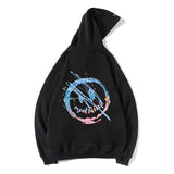 Smiley Face Hoodie Hooded Sweater Men Graffiti Coat Hoodie