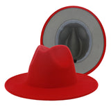 Walter White Fedora Two-Tone Woolen Hat Double-Sided Felt Hat Autumn and Winter Assorted Colors Retro