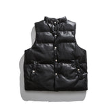 Man Fall Winter Outfis Vest Man Winter Couple Casual PU Leather Warm Jacket Men