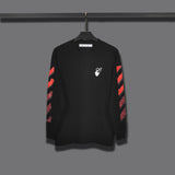 Off White Sweatshirts Long Sleeve round Neck Neck Sweater Autumn and Winter Red Arrow round Neck Long Sleeve Men and Women