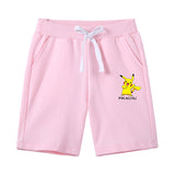 Children Pokemon Pikachu Shorts Cropped Pants Pikachu Cotton