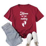 Boy Mama T Shirt Mama in the Making Letter Print T-shirt