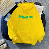 Slogan Graphic Hoodie Cartoon Print Top Coat