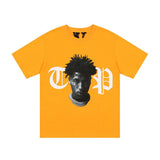 Vlone Tshirt Summer Large V Printed Loose Casual Short Sleeve
