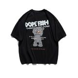 Summer Bear Printed Short-Sleeved T-shirt Men's Loose Casual Street Versatile Half-Sleeved T-shirt