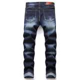 J Shaped Jeans Men's Jeans Slim Straight Dark Blue