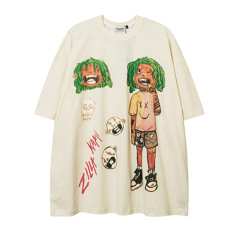 Man Tees Men's Spring and Summer Loose Short-Sleeved T-shirt