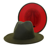 Walter White Fedora Two-Tone Woolen Hat Double-Sided Felt Hat Autumn and Winter Assorted Colors Retro