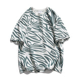 Zebra T Shirt Round Neck Pullover Zebra Pattern