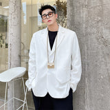 Seersucker Suit Two-Piece Suit Solid Color Xiaoxi