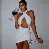 Women Summer Dresses Mini Dress Sexy Backless Sheath Skirt Dress Summer