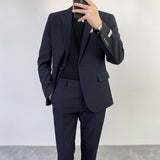 Seersucker Suit Men's Single-Breasted Suit Men's Jacket
