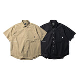 Men T Shirt Summer Casual Tops Men's Clothes Summer Wear Retro Men's Lapel Shirt Casual Loose Cargo Half Sleeve Shirt