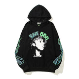 Kanye Hoodie 21ss Hip Hop Graffiti Letters Printed Hoodie Loose Hoodie