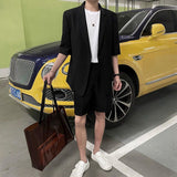 Seersucker Suit Casual Suit Jacket Male