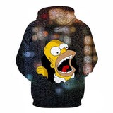 The Simpsons Hoodie 3D Printed Men's Hoodie Anime Leisure Sweatshirt
