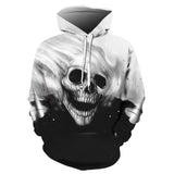 Skull Hoodie Skull 3D Digital Printing Loose Pullover Hoodie Sweater