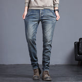 J Shaped Jeans Slim Fit Skinny Trendy Autumn Leisure Stretch Men's Long Pants