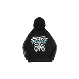 Skeleton Hoodie Skeleton Printed Zipper Jacket Cardigan Hoodie