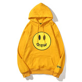 Smiley Face Hoodie Drew Smiley Face Printed Men's and Women's Casual Hooded Sweater