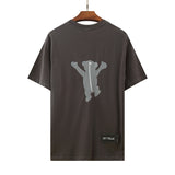 We11done T Shirt Summer Cute Bear Printed Loose Men's and Women's round Neck Short Sleeve Cotton Casual