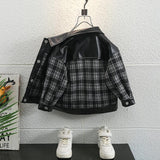 Toddler Boys Jackets Boys' Coat Autumn Leather Coat Children