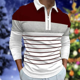 Polo Shirts Summer Men's Polo Shirt Long Sleeve Color Matching T-shirt