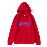 Drippy Hoodies Autumn and Winter Blue Flame Men's Pullover Hoody