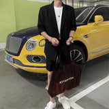 Seersucker Suit Casual Suit Jacket Male