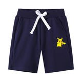 Children Pokemon Pikachu Shorts Cropped Pants Pikachu Cotton