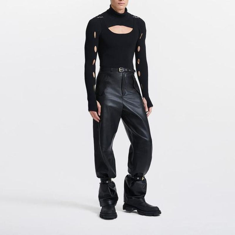 Rave Outfits Mens Vest Knitted Uniform Bottoming
