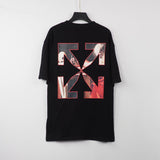 Off White T Shirt Short Sleeve Casual Large Size Fashion Tshirt Men's Clothing Owt Women Tops