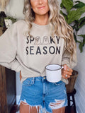 Halloween Costumes Spooky Season Pumpkin Printed Crew Neck Sweatshirt Female
