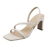 Nude Wide Fit Block Heels Chunky Heel Roman Shoes