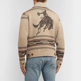 John Dutton Jacket Jacquard Long-Sleeved Coat Long-Sleeved Lapel Cardigan Sweater