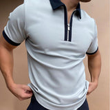 Polo Shirts Spring/Summer Polo Shirt Color Matching Men's T-shirt