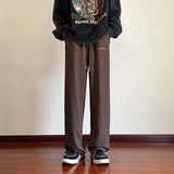 Men Sweatpants Waffle Sweatpants Drape Wide Leg Loose Casual