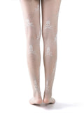 Women Legging Socks Sexy Small Mesh Hollow out Jacquard Weave Socks