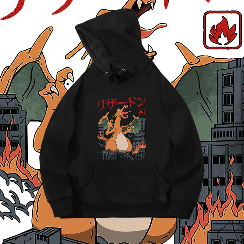 Men and Women Pokemon Pikachu Hoodie Loose Hoodie Coat