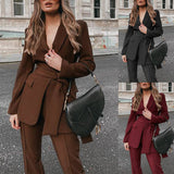 Women Blazar Pants Suit Spring and Autumn Women's Clothing Fashion Suit