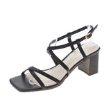 Nude Chunky Heel Sandals