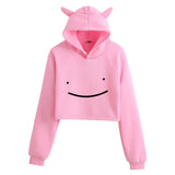 Dreamwastaken Men's Novelty Hoodies Dream Merch Shirt Fashion Cat Ears Exposed Navel Hooded Women's Sweater