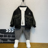 Toddler Boys Jackets Boys Autumn Clothing Leather Coat Children