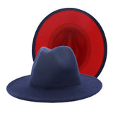 Walter White Fedora Two-Tone Woolen Hat Double-Sided Felt Hat Autumn and Winter Assorted Colors Retro