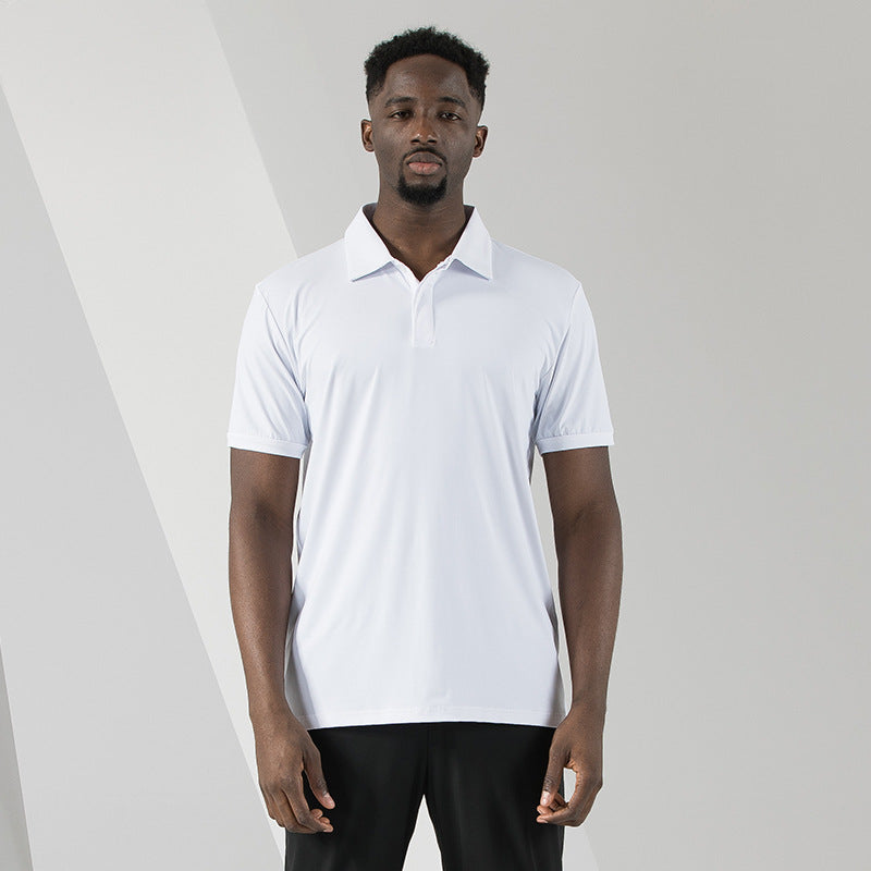 Moisture Wicking T Shirts Ice Silk Lapel