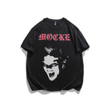 2022 Summer Man Outfits Character Printed T-shirt